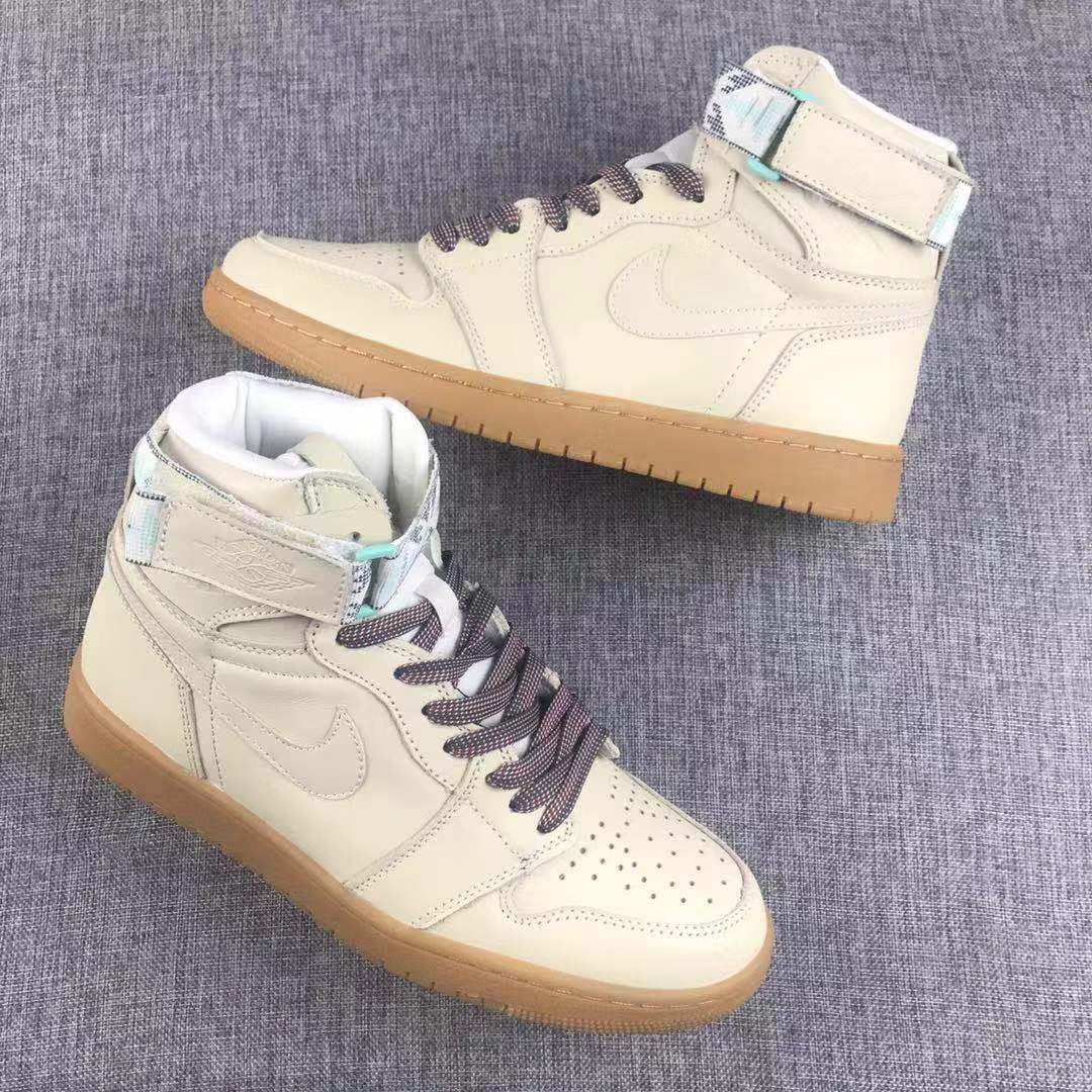 Air Jordan 1 Beign Gum Sole Shoes